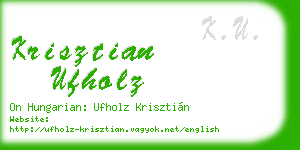 krisztian ufholz business card